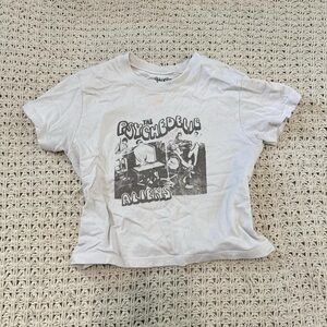 Brandy Melville White Graphic Kids T-Shirt